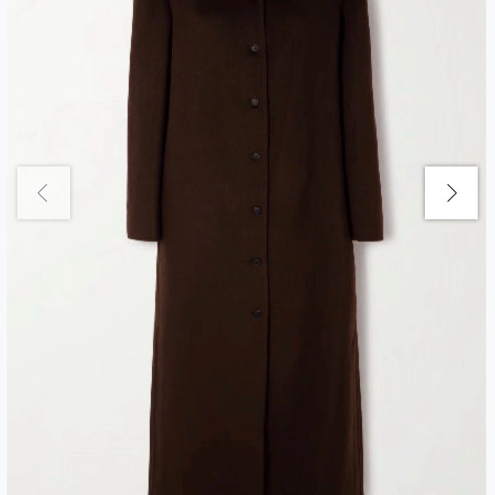 Sophisticated Long Sleeve Brown Wool Coat